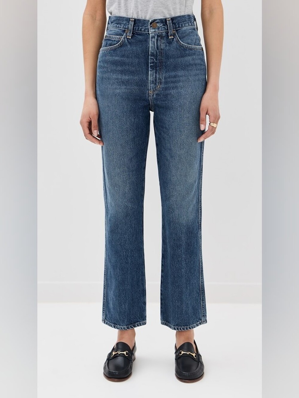 AGOLDE Pinch Waist High Rise Kick Jeans Style A095-1046 Stretch Blue Size 27